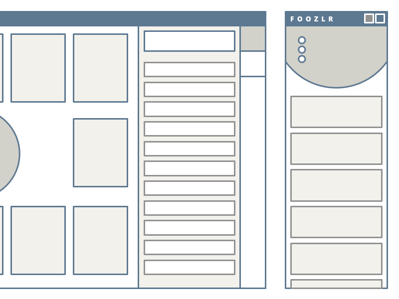 One of many focus list wireframes from 2016